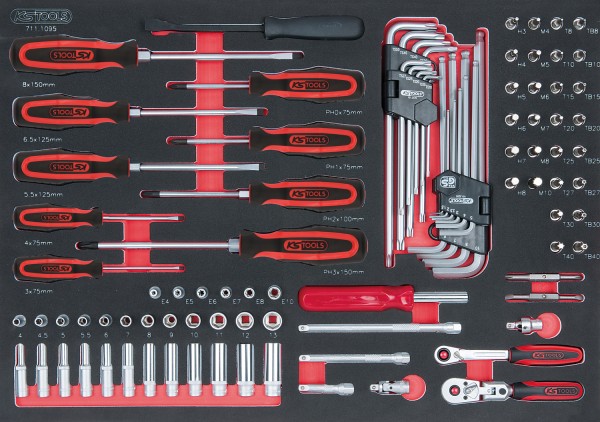 Hochwertiger Steckschlüssel-Satz Chrom-Vanadium-Stahl - KS TOOLS