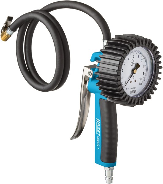Hazet Reifenfüll-Messgerät geeicht - Präzises Reifenfüllgerät für optimale Luftdruckkontrolle
