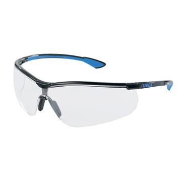 UVEX Sportstyle AR Schutzbrille - Schwarz/Blau, Entspiegelt, Hochwertig