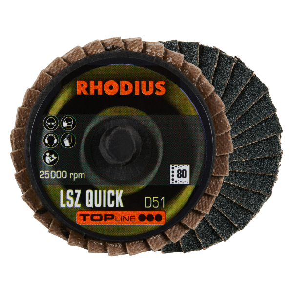 RHODIUS LSZ QUICK 51 - High-Performance Zirkonlamellenschleifscheibe für effizientes Schleifen