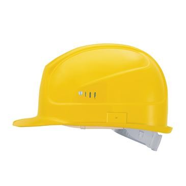 UVEX Superboss Gelber Arbeitsschutzhelm | 6-Punkt-Befestigung | Mit regulierbarer Belüftung