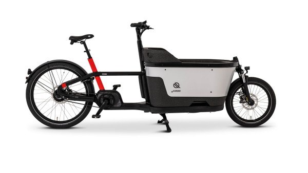 Carqon Cruise E-Lastenrad 2x400W Schwarz/Rot – Bosch Akkus