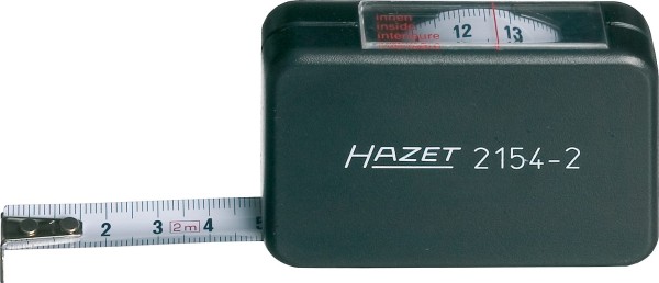 HAZET Rollbandmaß - 2m Länge, 76x56mm, ABS-Kunststoff, geeignet für Innen- und Außenmessung
