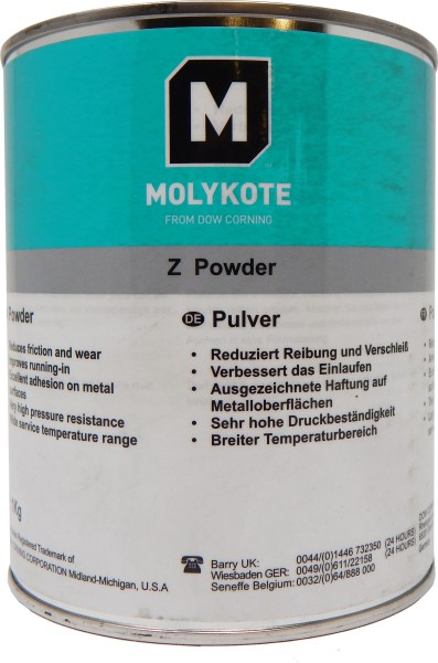 MOLYKOTE Z-Pulver: Hochleistungs-Schmiermittel in 1kg-Gebinde | Vielseitiger Anwendungsbereich