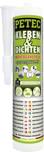 UV-beständiges, elastisches Kleben und Dichten 290ml - Überlackierbar und Hochmodulig