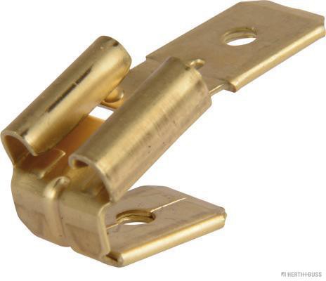 HERTH&BUSS 0,8mm U-Form Flachstecker Steckverteiler - Verzintes Messing 3x6,3mm Anschluss