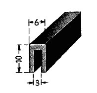 HAPPICH Fassungsprofil 6 x 10mm - EPDM Material für optimalen Profile & Kantenschutz