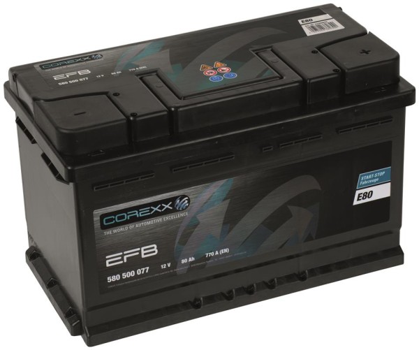 COREXX EFB E80 80AH 12V - Hochleistungsbatterie für Energiefordernde Anwendungen