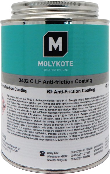 Leistungsstarkes MOLYKOTE 3402-C LEADFREE Antifriktionsmittel, 0.5kg Gebinde - Hochgradiger Oberfläc