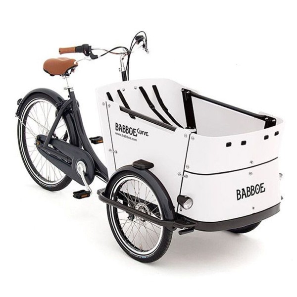 Babboe Curve Anthrazit Weiß: Elegantes und luxuriöses Dreirad-Lastenrad für bis zu 4 Kinder