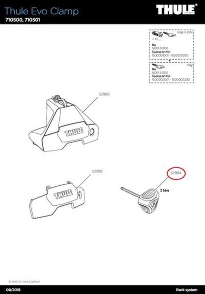 Thule Evo Clamp Drehmomentschlüssel 3Nm – Präzision für Dachträger