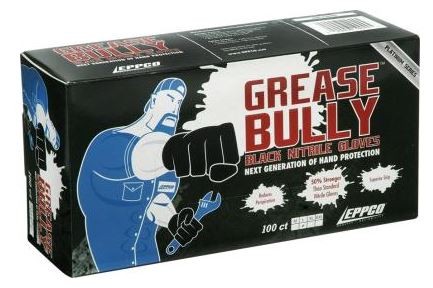 Nitril Einweghandschuhe Grease Bully, KUNZER W., 100 Stück, Größe L, schwarz - erstklassiger Handsch