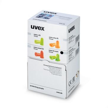 UVEX hi-com Gehörschutz Minidispenser 100 Paar Lime - Effektiver Lärmschutz 24 dB