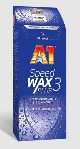 WACK A1 Speed Wax Plus 3 - Carnauba Hochglanz Autowachs 500ml
