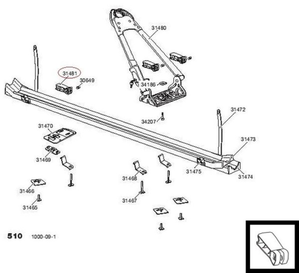 THULE Spannhebel 31481 für Fahrradträger System 510