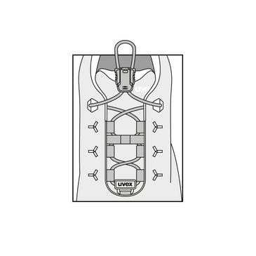 UVEX Elastiksenkel-Set 9591/1 00 - Ersatzsenkel für optimalen Fußschutz