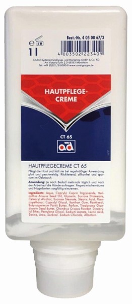 Hautpflegecreme CT 65 von AD-CT HANDREINIGUNG - 1 Liter Flasche Leistungsstarke Hautpflege