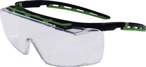 Schutzbrille Kubik Bügel schwarz/grün