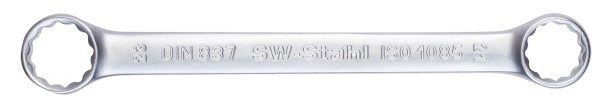 Ringschlüssel Chrom-Vanadium-Stahl - Doppelseitig, DIN 837 Konform, PRO DRIVE Profil von SW-STAHL