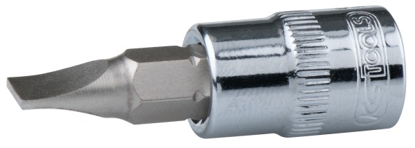 Schlitz-Bit-Stecknuss L 37,0mm von KS TOOLS - Chrom Vanadium - nach DIN 3120 / ISO 1174