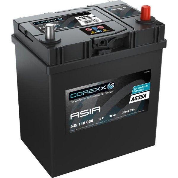 COREXX ASIA 35Ah 12V Autobatterie für alle Fahrzeuge