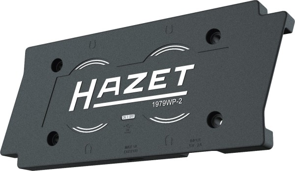 HAZET Ladepad Wireless für 2 LED-Lampen - mit USB-Ausgang und optimaler Positionierung