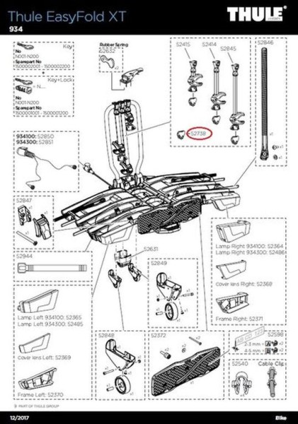 THULE AcuTight Drehknopf EasyFold XT/VeloSpace XT ersetzen