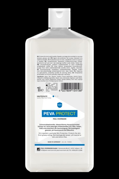 Hautschutz und Handschutz Peva Protect Hartflasche - Schutzlotion gegen nicht-wässrige Verschmutzung