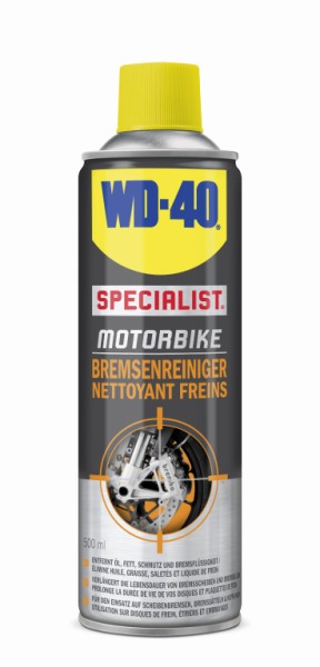 WD-40 SPECIALIST Motorrad Bremsenreiniger, Effektive Reinigung von Bremssystemen, 500ml
