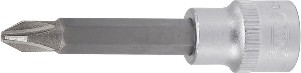 Bit-Stecknuss (SW PH3, L 110mm) - Lange Ausführung von KS TOOLS, Chrom Vanadium, Innenvierkantantrie