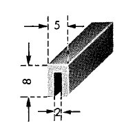 Gummifassungsprofil EPDM 60 ShA Schwarz 5x8mm - HAPPICH Profile & Kantenschutz