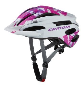 Cratoni Helm Jr. 50-55 Pacer - white pink glossy
