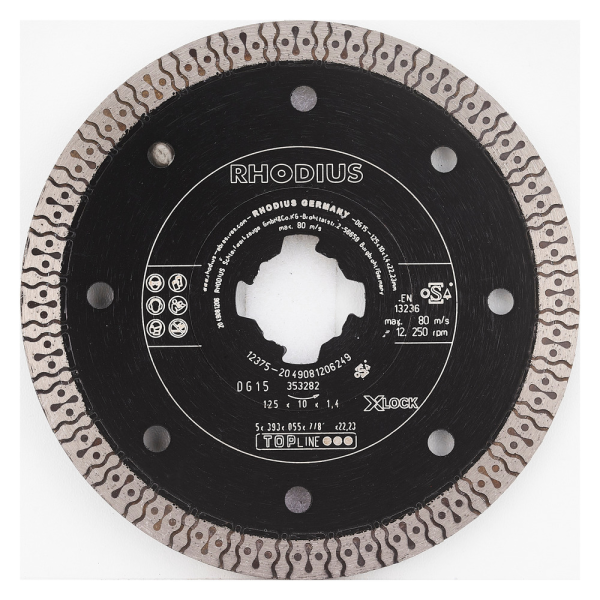 RHODIUS DG15 X-LOCK 115 mm Diamanttrennscheibe für präzisen Schnitt