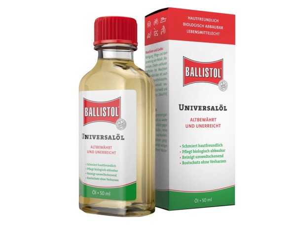 Premium Ballistol Universalöl 50 ml - Optimale Pflege für Metall, Holz, Gummi & Mehr