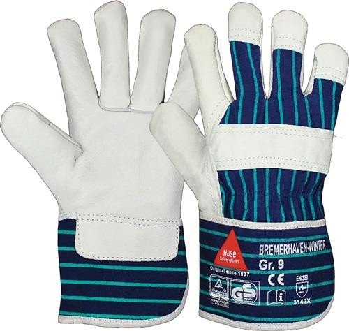 SCHORK NW Winterhandschuhe Größe 10 natur/blau - Optimaler Handschutz