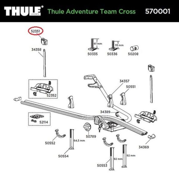THULE Wheel Adapter SMU 591 - Optimaler Felgenschutz beim Befestigen von Fahrrädern auf Dachträgern