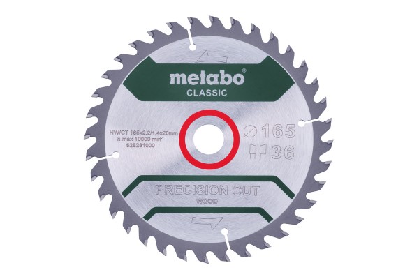 METABO Sägeblatt Precision Cut Classic 165mm für Holzarbeiten