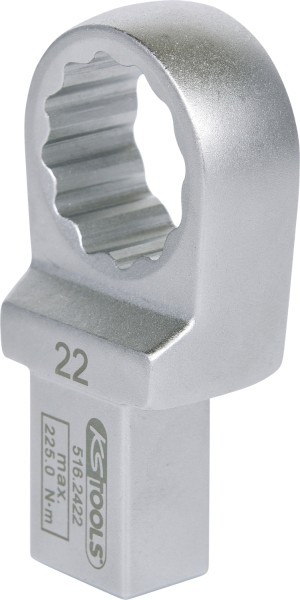 KS Tools Einsteck-Ringschlüssel: Verchromt mit Stiftsicherung, SW 22, Breite 34,5mm - Perfekt für Ei