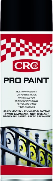 PRO PAINT Schwarz Glänzend - Premium Korrosionsschutz Spraydose 500 ml by CRC INDUSTRIES