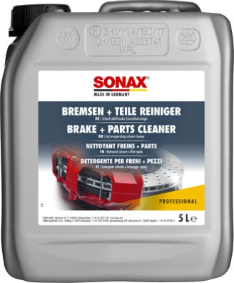SONAX Bremsen-&TeileReiniger 5 - Hochwirksamer Reiniger, 5 Liter - Ideal für Auto & Motorrad