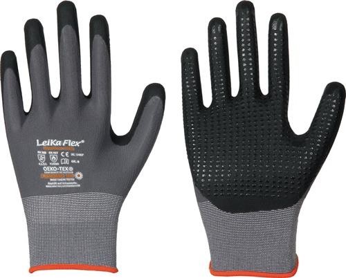 LeiKaFlex 1467 Handschuhe Größe 9 von RICHARD LEIPOLD - Hochwertiger Handschutz in Grau, PSA II-Kate