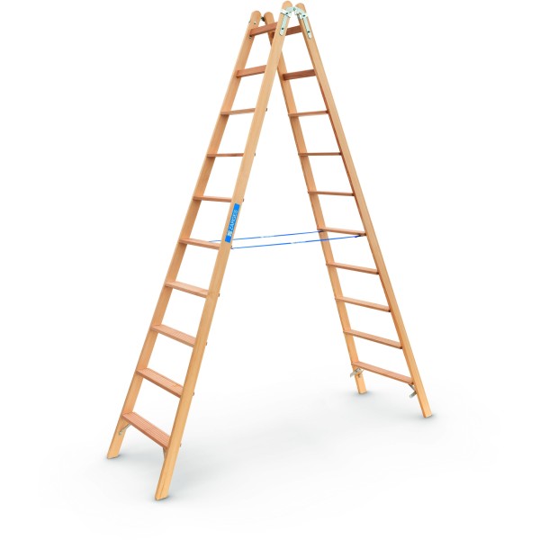Crestastep B - Holz-Leiter 2x10 Stufen Leiterlänge 2,93 m, Arbeitshöhe 4,1 m