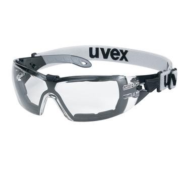 UVEX Augenschutz pheos guard - Hochwertige, erweiterbare Schutzbrille mit duosphärischer Scheibe und