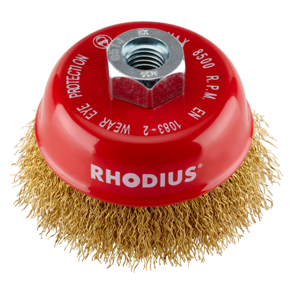 RHODIUS MTBW 80 x 25 x M14 - Professionelle Topfbürste ideal für Heimwerker und Profis