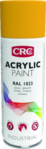 Verkehrsgelb ACRYLIC PAINT 1023 Spraydose 400ml - Hochqualitativer Korrosionsschutz von CRC INDUSTRI