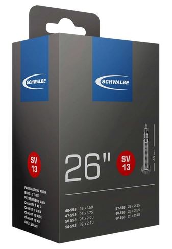 Schwalbe SV 13 Fahrradschlauch 26x1.50-2.50 Zoll, 40/62-559, SV40mm