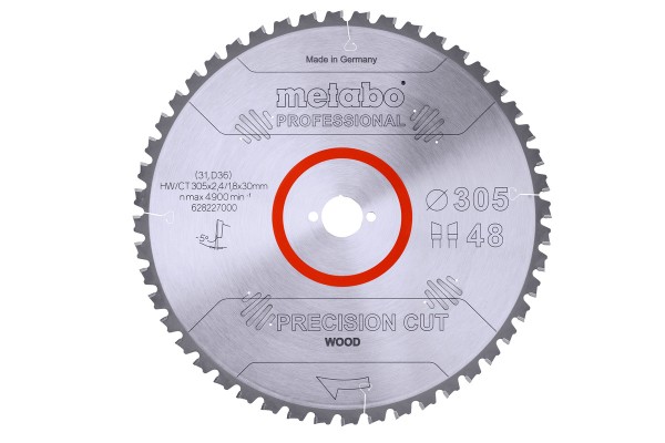 METABO HW/CT Kreissägeblatt 305x30, EAN 4007430190369 - Hochleistungszubehör für effizientes Sägen