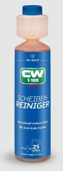 Premium CW 1:100 Super Scheibenreiniger Konzentrat - 250ml - Hohe Qualität und Reinigungsleistung [W