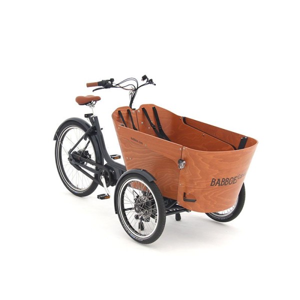 Babboe Carve Mountain E-Lastenrad | Holzbox 400Wh - Ideal für Eltern