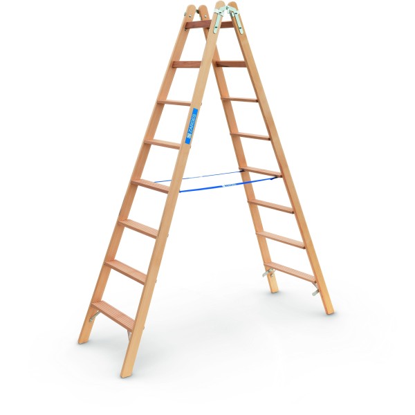 Crestastep B - Holz-Leiter 2x8 Stufen Leiterlänge 2,37 m, Arbeitshöhe 3,60 m